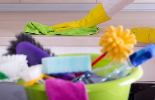 Professional cleaners supporting a Brompton office environment