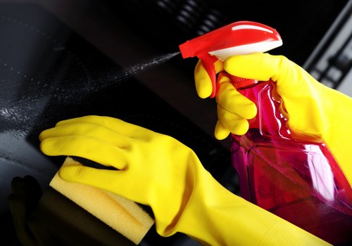 Kitchen deep cleaning during an end-of-tenancy service in Brompton