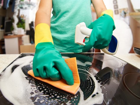Local cleaners carrying out a deep clean in Brompton flat